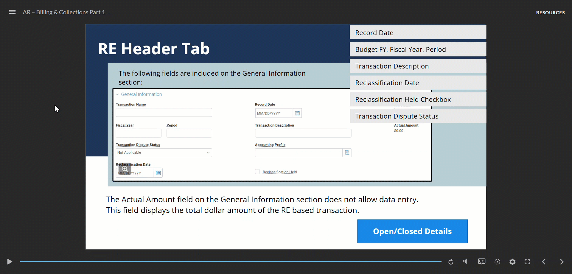 A GIF on the uses and locations of the online learning portal's course features.